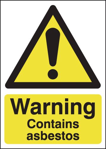 HA22343R - 70x50mm Warning Contains Asbestos - Rigid