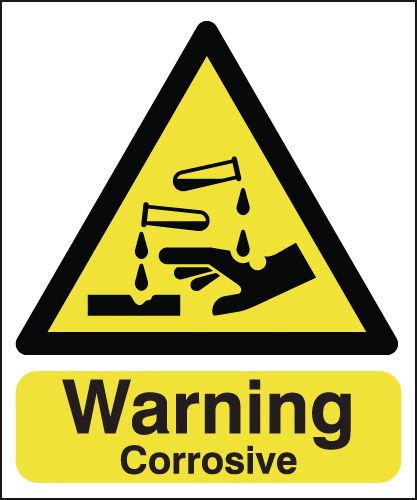 HA22449R - 420x297mm Warning Corrosive - Rigid