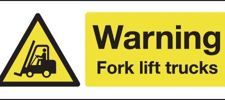 HA23819R - 100x250mm Warning Forklift Truck - Rigid