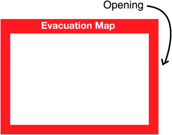 INS13A - 240x327mm Evacuation Map Insert Sign
