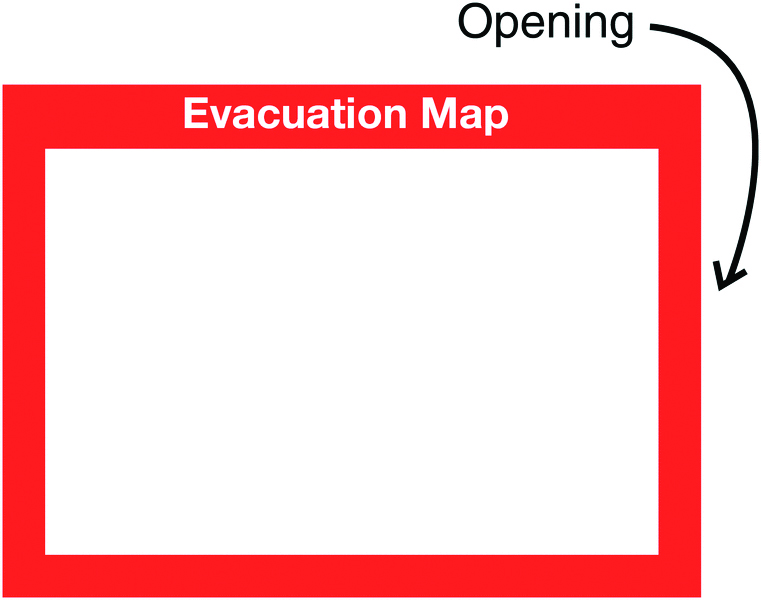 INS13A - 240x327mm Evacuation Map Insert Sign