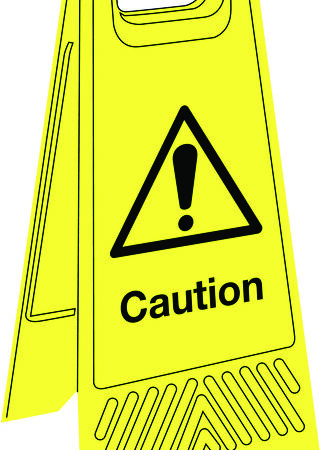 JANC165 - 680x300mm Caution Floor Stand