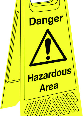 JANC170 - 680x300mm Danger Hazardous Area Floor Stand