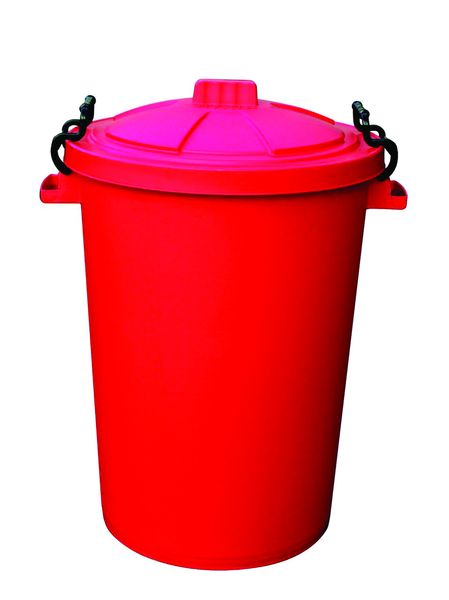 JAN0011RED - 110 Litre Clip Lid Bin - Red