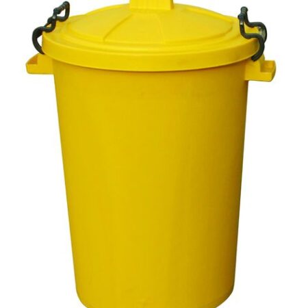 JAN0011YEL - 110 Litre Clip Lid Bin - Yellow