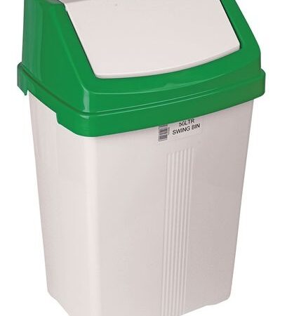 JAN229G - 50 Litre Colour Coded Swing Bin - Green