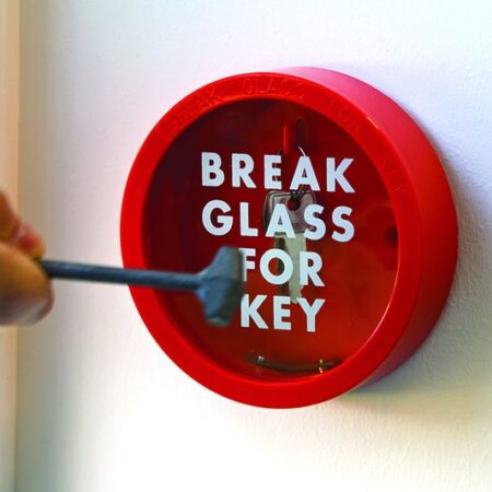 JBG2 - Break Glass Key Holder with Printed Glass