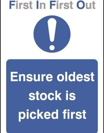 JOD20A3 RP - A3 First In First Out Ensure Oldest Stock Is Picked First - Rigid