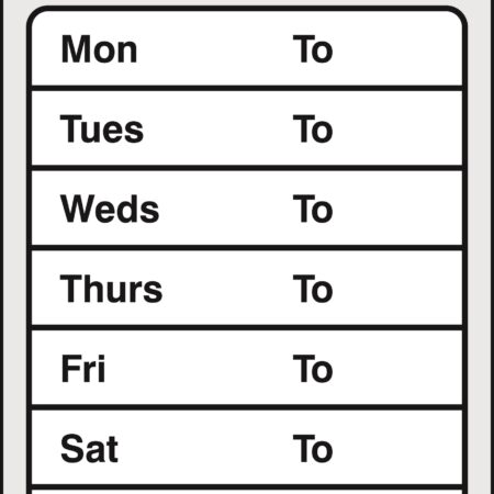 JOD32A3 RP - A3 Opening Hours - Rigid