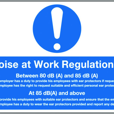 LN00329R - 300x500mm The Noise At Work Regulations 2005 - Rigid