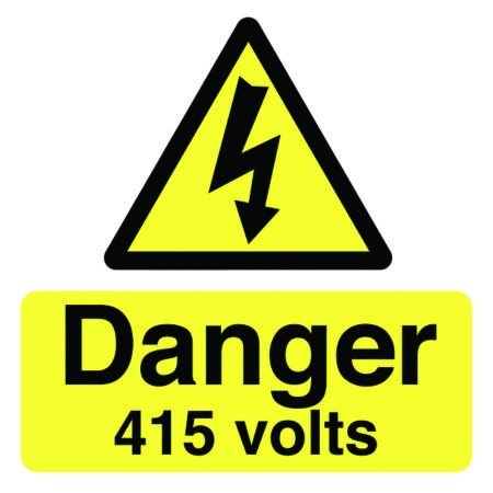 LPKL06/S - 50x50mm Danger 415 Volts - Pk of 10 Labels