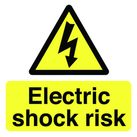 LPKL07/S - 50x50mm Electric Shock Risk - Pk of 10 Labels