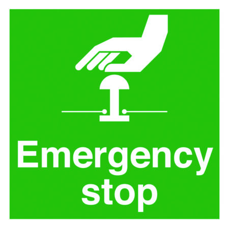 LPKL08/S - 50x50mm Emergency Stop - Pk of 10 Labels