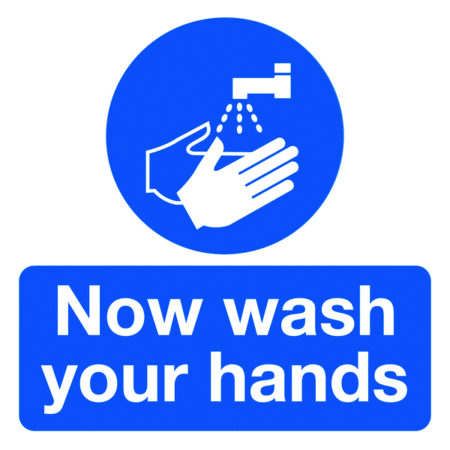 LPKL13/S - 50x50mm Now Wash Your Hands - Pk of 10 Labels