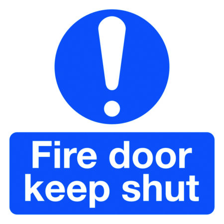 LPKL17/S - 50x50mm Fire Door Keep Shut - Pk of 10 Labels