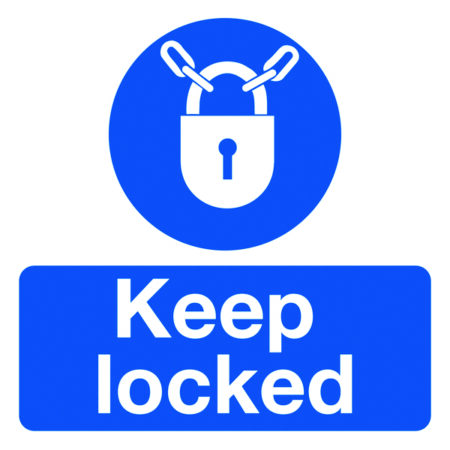 LPKL20/S - 50x50mm Keep Locked - Pk of 10 Labels