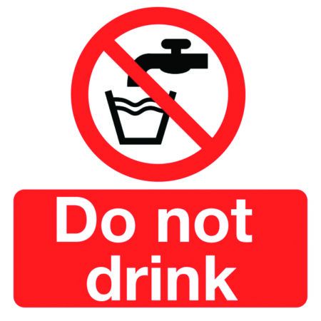 LPKL24/S - 50x50mm Do Not Drink - Pk of 10 Labels