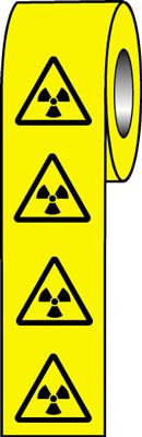 LR10/S - Roll of 250 - 50x50mm Radiation Symbols