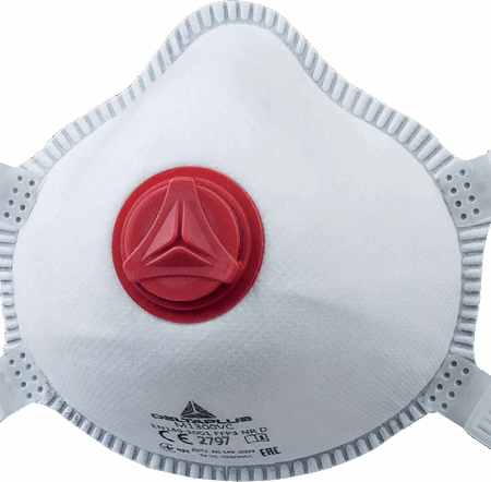 M1300V - Delta Plus Moulded Premium (5 pack)  FFP3. Wide adjustable straps. Moulded Dolomite mask. Nose clip for adjustment