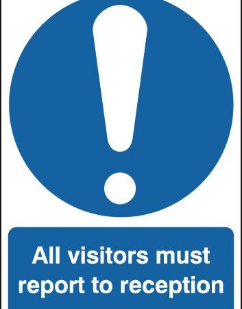 MA00349R - 420x297mm All Visitors Must Report To Reception - Rigid