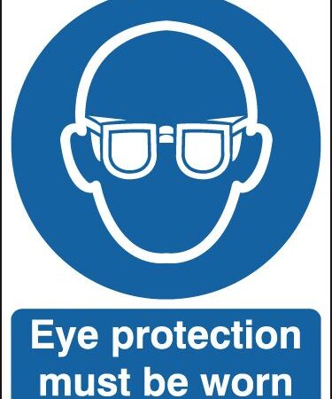 MA01204R - 100x75mm Eye Protection Must Be Worn - Rigid