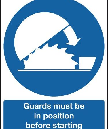 MA01604R - 100x75mm Guards Must Be In Position Before - Rigid