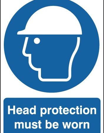 MA01850R - 297x210mm Head Protection Must Be Worn - Rigid