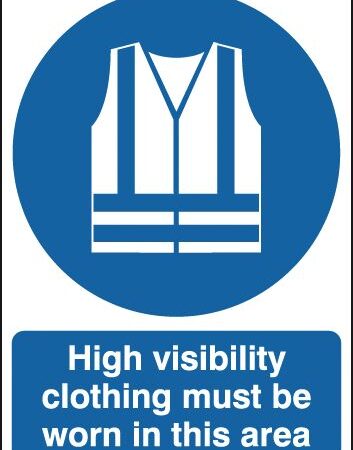 MA02150R - 297x210mm High Visibility Clothing Must Be Worn In This Area - Rigid