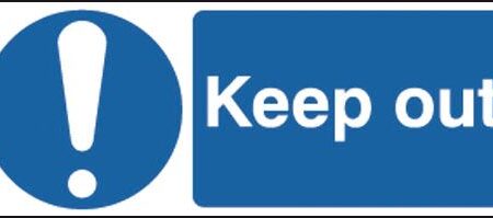 MA02219R - 100x250mm Keep Clear - Rigid