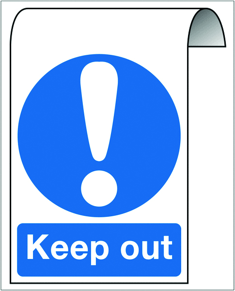 MA02953H - 500X300mm Keep out Roll Top Sign