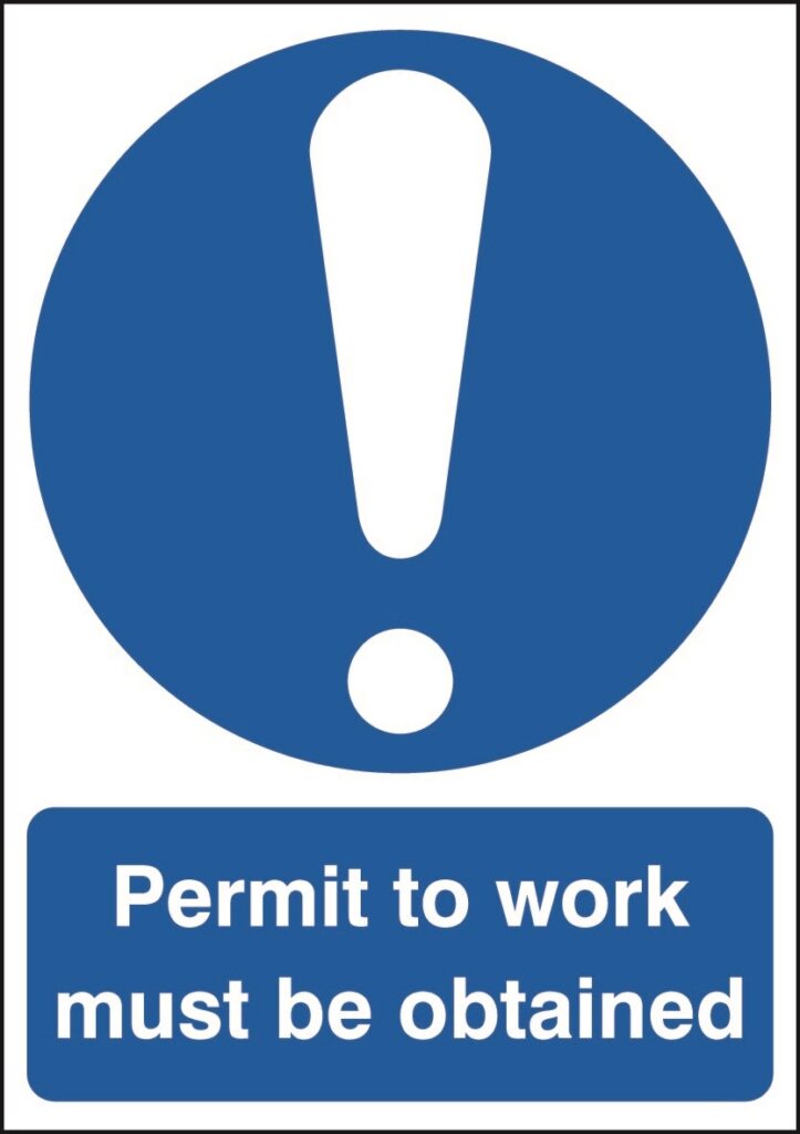MA03751S - 210x148mm Permit to work must be obtained - Self Adhesive