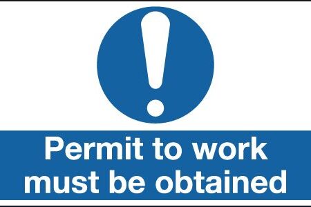 MA03719R - 150x300mm Permit To Work Must Be Obtained - Rigid