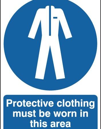 MA04051R - 210x148mm Protective Clothing Must Be Worn In this Area - Rigid