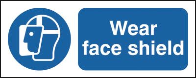 MA06419R - 100x250mm Wear Face Shield - Rigid