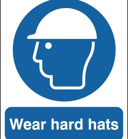 MA06951S - 210x148mm Wear Hard Hats - Self Adhesive
