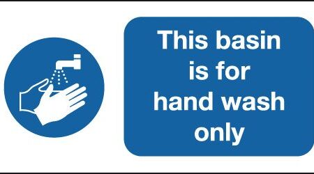 MA08403R - 100x200mm This Basin Is For Hand Wash Only - Rigid