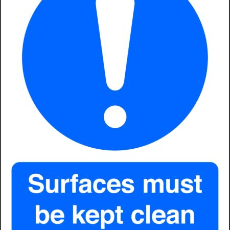 MA13250R - 297x210mm Surfaces must be kept clean at all times - Rigid