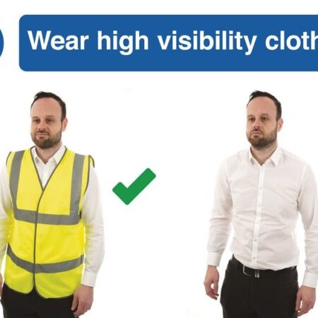 MD140A2LRP - 420 x 594mm Wear high visibility clothing - Rigid