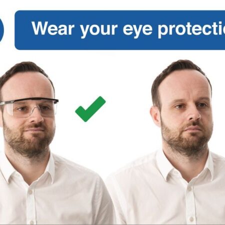 MD142A2LRP - 420 x 594mm Wear your eye protection - Rigid