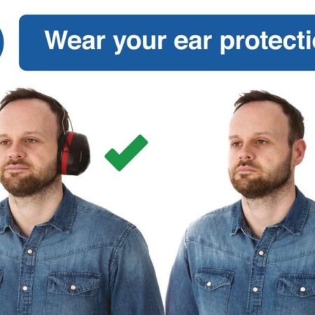 MD143A2LRP - 420 x 594mm Wear your ear protection - Rigid