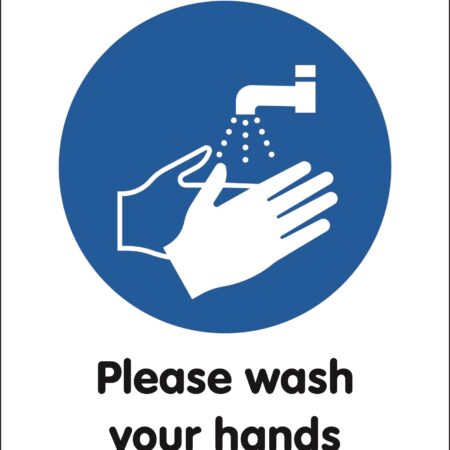 MD199A4RP - A3 Please Wash Your Hands Thoroughly - Rigid