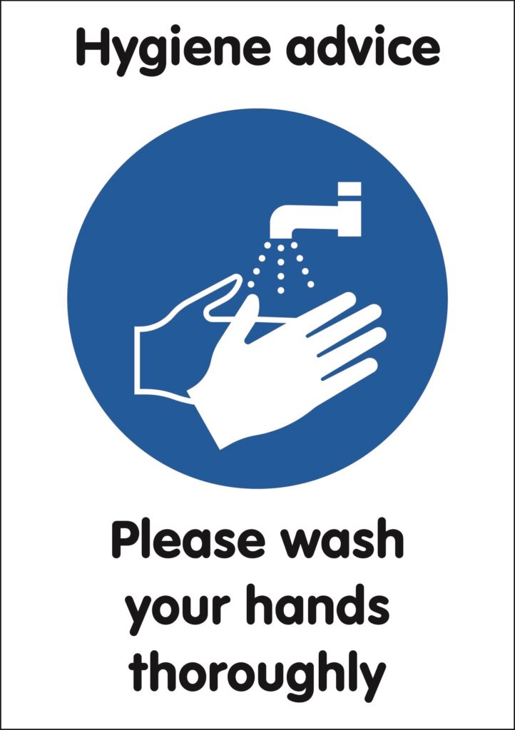 MD199A3SAV - A4 Please Wash Your Hands Thoroughly - Self Adhesive Vinyl