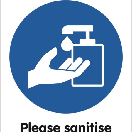 MD201A3RP - A3 Please Santitise Your Hands - Rigid