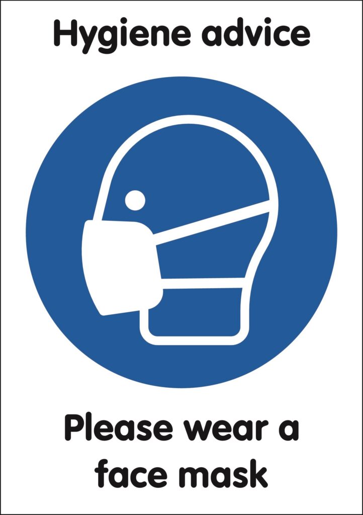 MD202A4SAV - A4 Please Wear A Face Mask - Self Adhesive Vinyl
