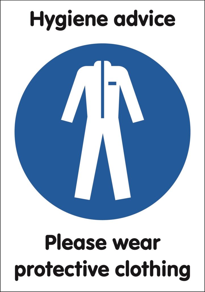 MD203A3SAV - A3 Please Wear Protective Clothing - Self Adhesive Vinyl