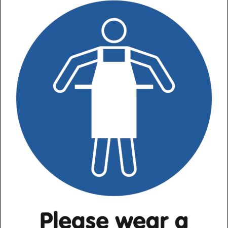 MD204A4SAV - A4 Please Wear A Protective Apron - Self Adhesive Vinyl