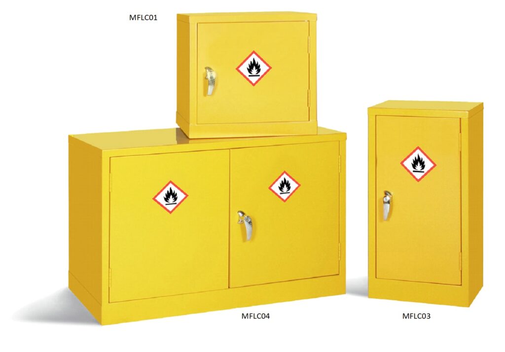 MFLC01 - Mini Flammable Liquid Storage Cabinet - 457 x 457 x 305mm (HxWxD)