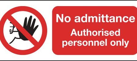 ML01519A - 100x250mm No Admittance Authorised Personnel Only - Aluminium