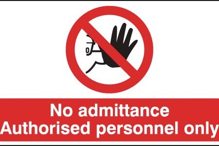 ML01529T - 300 x 500mm No admittance Authorised personnel only Anti-Slip Floor Sign