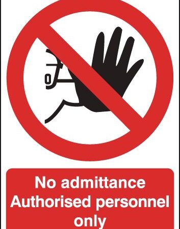 ML01532P - 350x250mm No Admittance Authorised Personnel Only - Polycarbonate